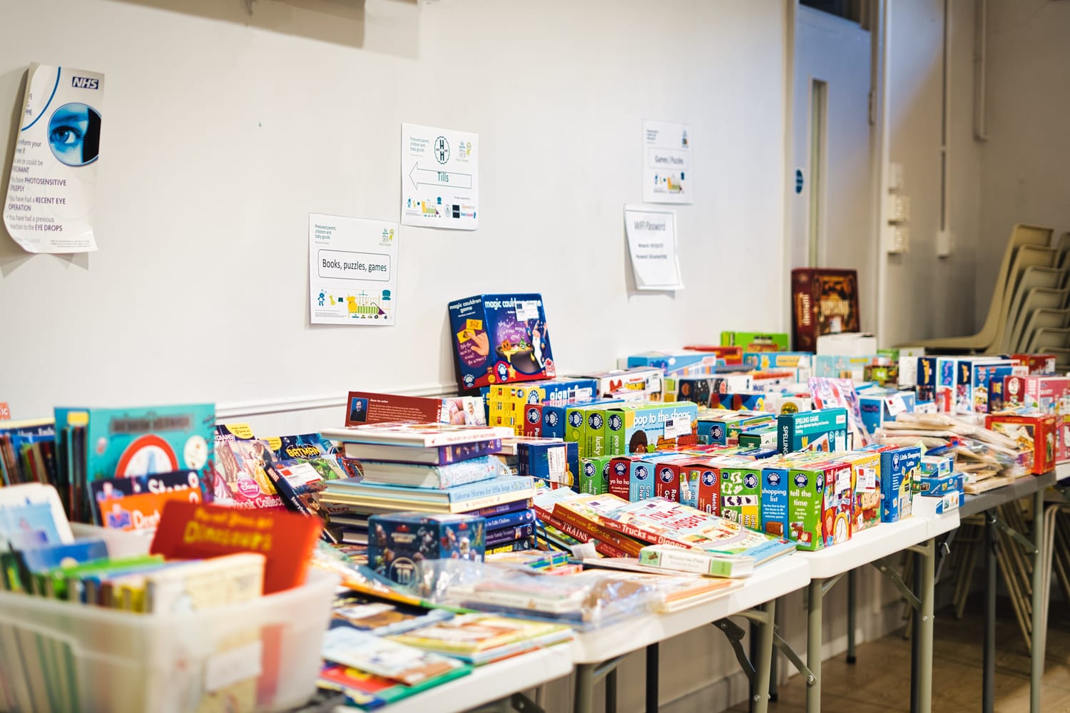 Secondhand toys and games at an NCT Nearly New Sale