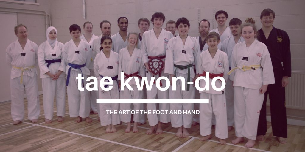 A group of tae kwon do students