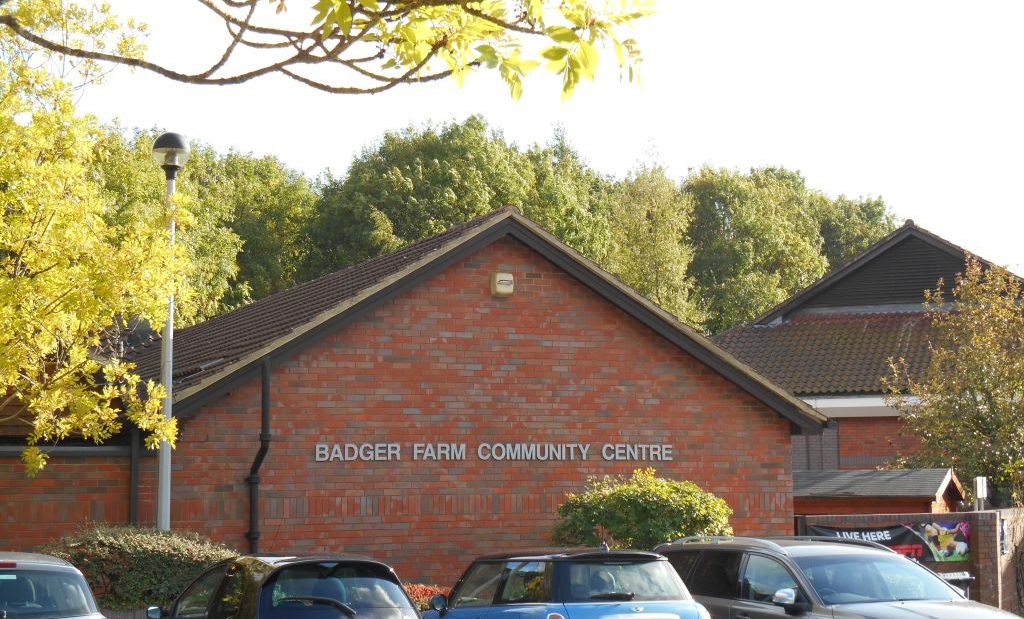 An external shot of the Badger Farm Community Centre