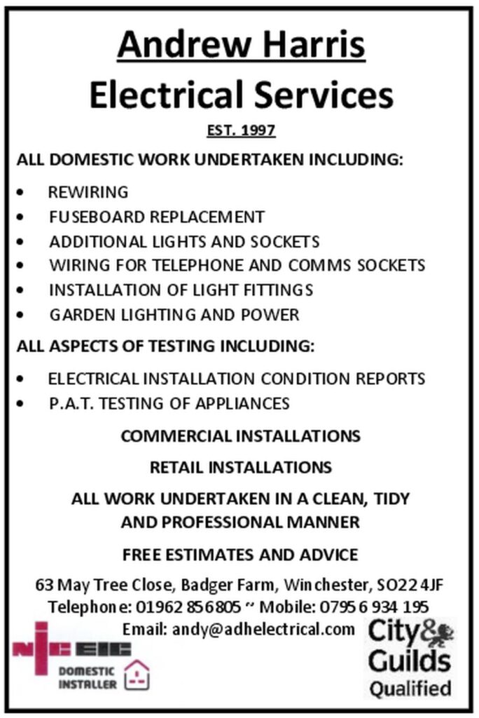 Andrew Harris Electrical Services advert