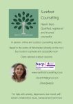 Surefoot Counselling Naomi Best - Qualified, registered counsellor In person, online and outdoor sessions Based in the centre of Winchester (accessible on the no.5 bus route) in a private and discreetly room Client-tailored outdoor sessions Registered Member MBACP nb.est1991@gmail.com www.surefootcounselling.co.uk For help with anxiety, depression, low self-esteem, relationship issues, bereavement and more 078430604839