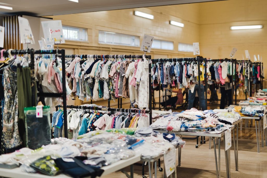 Items for sale at the Winchester NCT Nearly New Sale