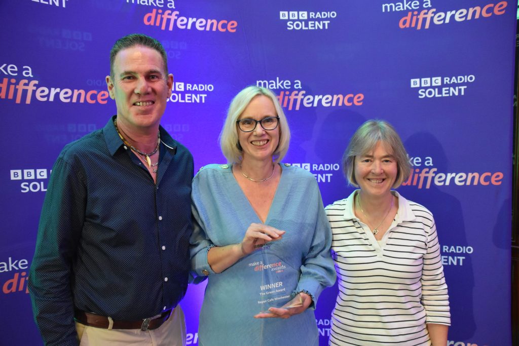 Representatives of Repair Café Winchester, winners of the BBC Solent ‘Make a Difference’ Green Award.