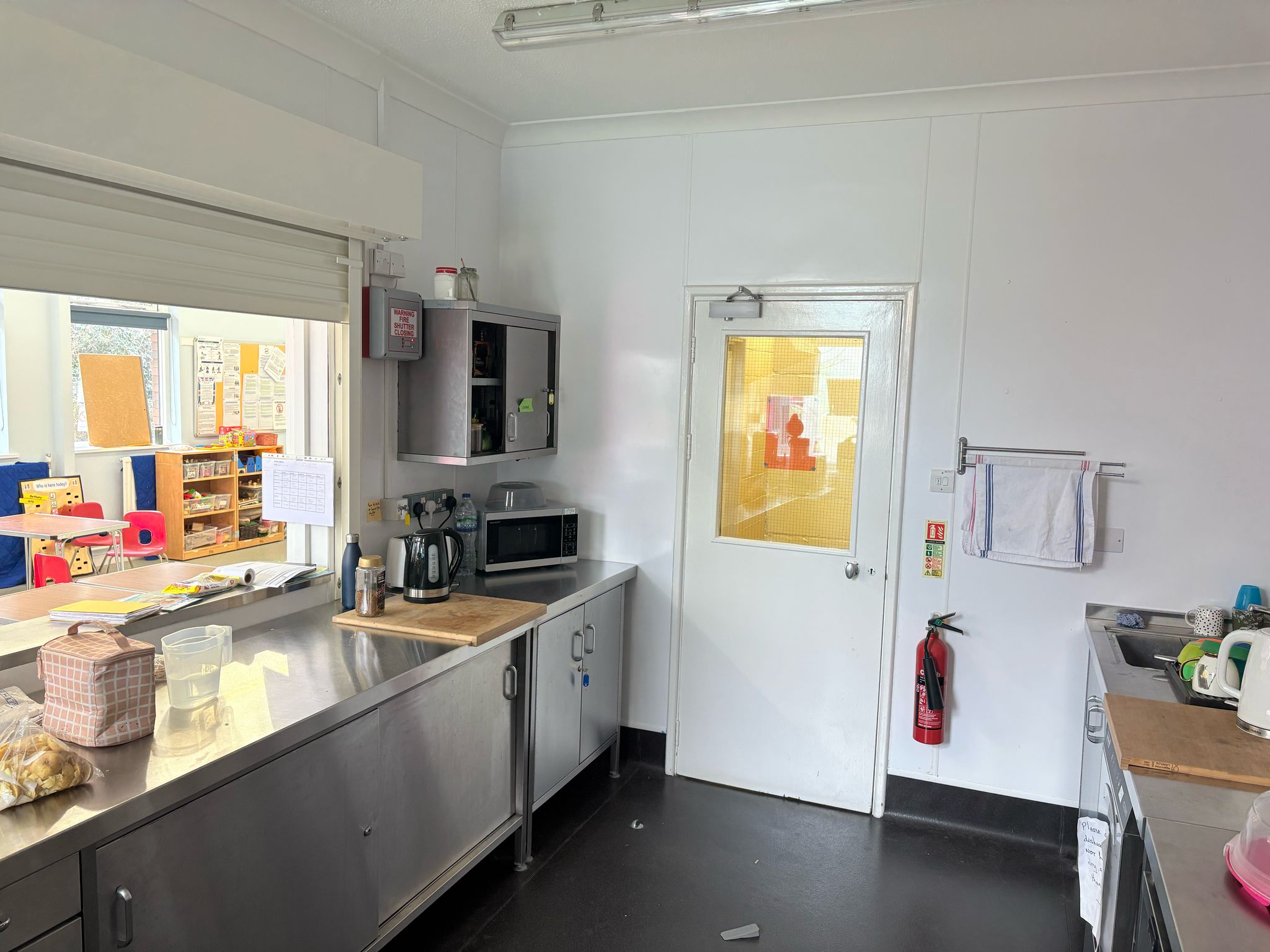 The kitchen at Badger Farm Community Centre