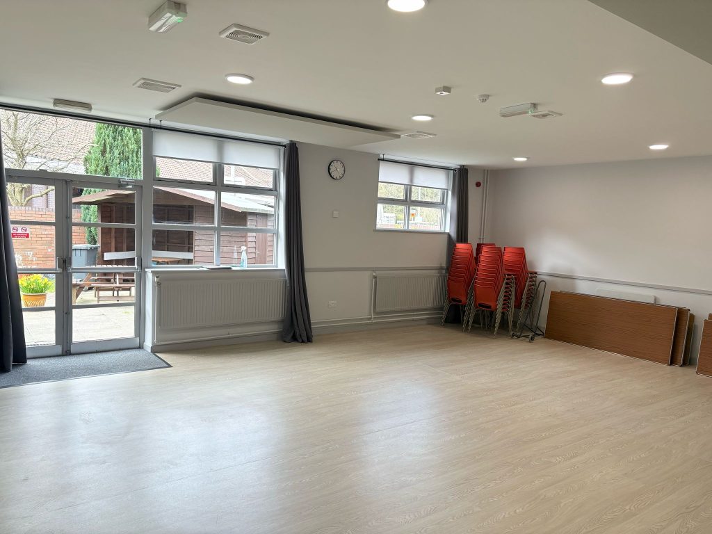 The newly refurbished Whiteshute room at Badger Farm Community Centre